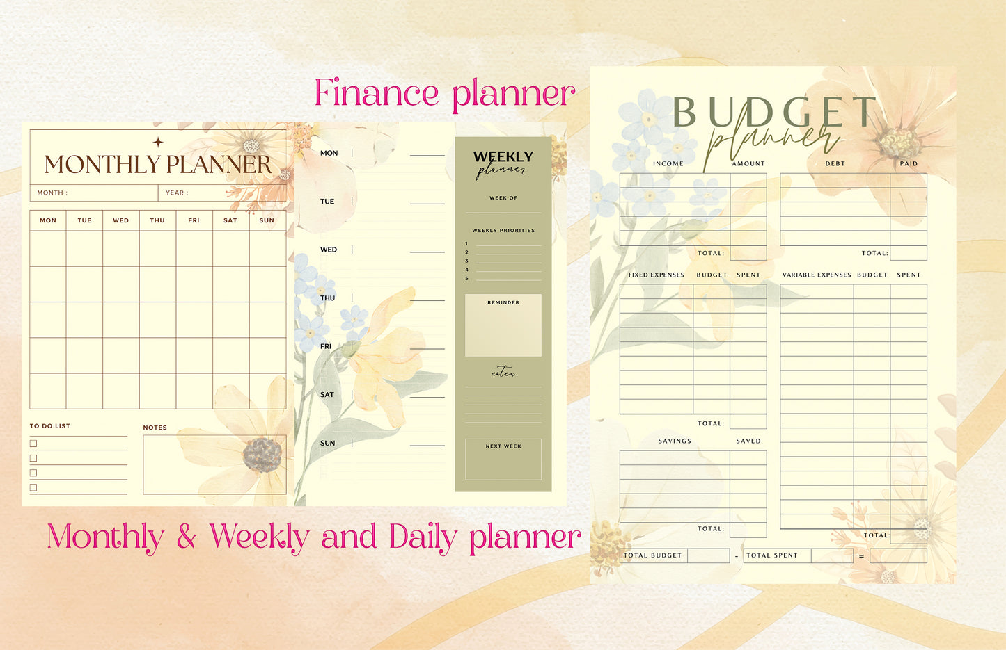 NUYÉ Planner 2026 — Nourish. Move. Bloom.